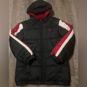 Black, Red & White Nike Air Jordan Puffer Jacket Sixe Medium NWOT
